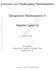 Lectures on Challenging Mathematics. Integrated Mathematics 3. Idea Math. Algebra (part 2) Summer Internal Use