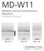 Wireless Access Control Door Interface Installation Manual MD-W11F