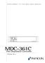 SUPPLEMENT TO THE MDC-360C MANUAL MDC-361C. Film Deposition Controller. IPN Rev. C
