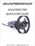 ACCUFORCE PRO QUICK START GUIDE