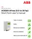 ACS320 drives (0.5 to 30 hp) Short form user s manual