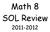 Math 8 SOL Review