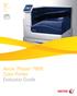 Phaser 7800 Tabloid-size Color Printer. Xerox Phaser 7800 Color Printer Evaluator Guide
