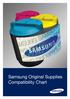 Samsung Original Supplies Compatibility Chart