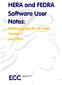 HERA and FEDRA Software User Notes: General guide for all users Version 7 Jan 2009