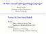 CS 320: Concepts of Programming Languages