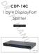 CDP-14C 1 by 4 DisplayPort Splitter. Operation Manual