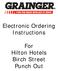 Electronic Ordering Instructions. For Hilton Hotels Birch Street Punch Out