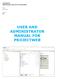 USER AND ADMINISTRATOR MANUAL FOR PROJECTWEB