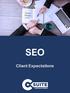 SEO. Client Expectations