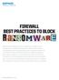 FIREWALL BEST PRACTICES TO BLOCK