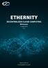 ETHERNITY DECENTRALIZED CLOUD COMPUTING