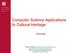 Computer Science Applications to Cultural Heritage. Metadata