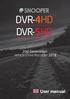 DVR-4HD DVR-5HD. User manual. 2nd Generation Vehicle Drive Recorder 2018