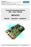 Central Processing Unit for IMT / LKG / PCTAB IMT4CPU. Manual Operation / Installation