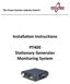 The Power Systems Industry Experts. Installation Instructions. PT400 Stationary Generator Monitoring System