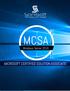 MCSA Windows Server 2016 MICROSOFT CERTIFIED SOLUTION ASSOCIATE