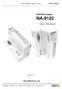 NA User Manual. PROFIBUS Adapter CREVIS Co.,Ltd. Version FnIO PROFIBUS Adapter NA-9122 FnIO S-Series
