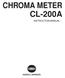 CHROMA METER CL-200A INSTRUCTION MANUAL