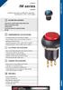 Sealed snap-action pushbutton switches bushing Ø 12 mm momentary