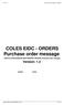 COLES EIDC - ORDERS Purchase order message
