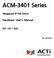 ACM-3401 Series. Hardware User s Manual. Megapixel IP PoE Dome. (DC 12V / PoE) Ver. 2012/3/5