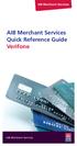 AIB Merchant Services AIB Merchant Services Quick Reference Guide Verifone