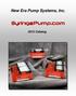New Era Pump Systems, Inc Catalog
