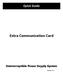 Quick Guide. Extra Communication Card
