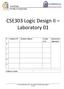 CSE303 Logic Design II Laboratory 01