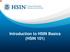 Introduction to HSIN Basics (HSIN 101)
