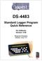 DS-4483 Standard Logger Program Quick Reference For Software Version: 4.06