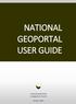 NATIONAL GEOPORTAL USER GUIDE