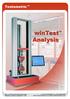 Overview. Control. wintest Analysis universal testing software is a fully-integrated and fullycustomisable