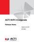 ACTi NVR 3 Corporate. Release Notes. Version /09/21