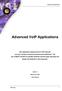 Advanced VoIP Applications