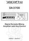 DA-3700 Digital Karaoke Mixing Amplifier with Key Control