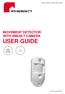 MOVEMENT DETECTOR WITH INBUILT CAMERA USER GUIDE