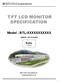 TFT LCD MONITOR SPECIFICATION