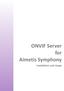 ONVIF Server for Aimetis Symphony. Installation and Usage