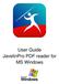 User Guide JavelinPro PDF reader for MS Windows