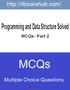 Programming and Data Structure Solved. MCQs- Part 2