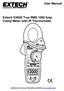 User Manual Extech EX820 True RMS 1000 Amp Clamp Meter with IR Thermometer