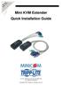 Mini KVM Extender Quick Installation Guide