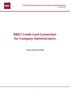 BB&T Credit Card Connection for Company Administrators