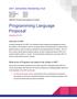 Programming Language Proposal