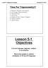 Lesson 5 1 Objectives