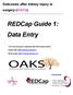 REDCap Guide 1: Data Entry