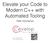 Elevate your Code to Modern C++ with Automated Tooling. Peter Sommerlad