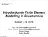 Introduction to Finite Element Modelling in Geosciences